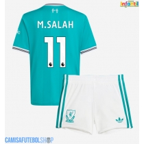 Camisa de time de futebol Liverpool Mohamed Salah #11 Replicas 3º Equipamento Infantil 2025-26 Manga Curta (+ Calças curtas)